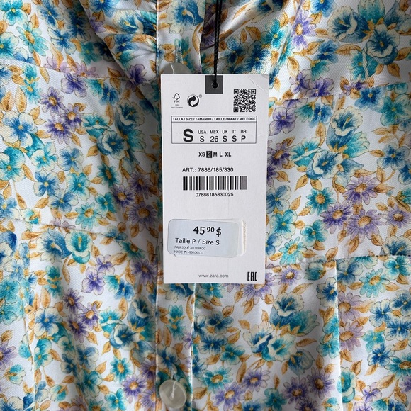 ZARA mini floral dress w/ ruffle straps - Picture 5 of 6